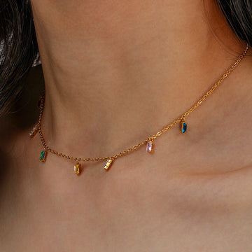 Josephine - Multicolored Gemstone Necklace