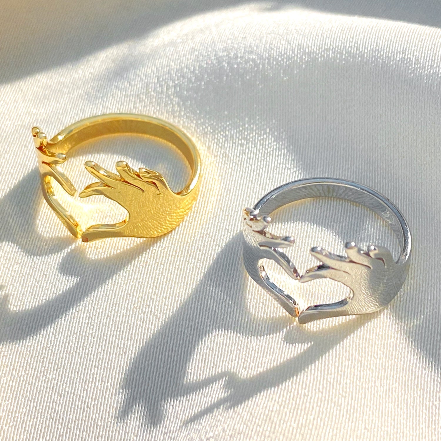 Affinity Hand Gesture Ring - Goud &amp; Zilver