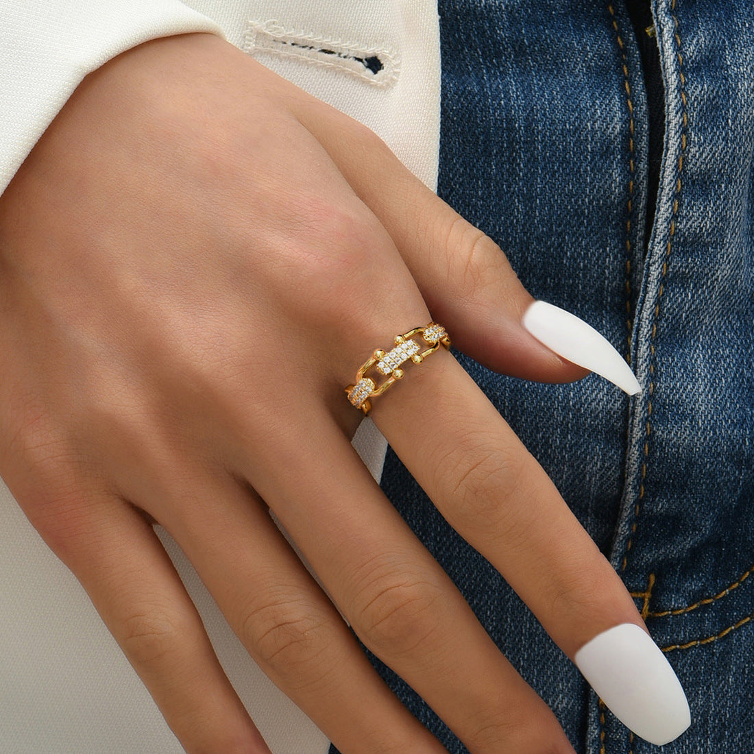 Aurora Link Gouden Ring