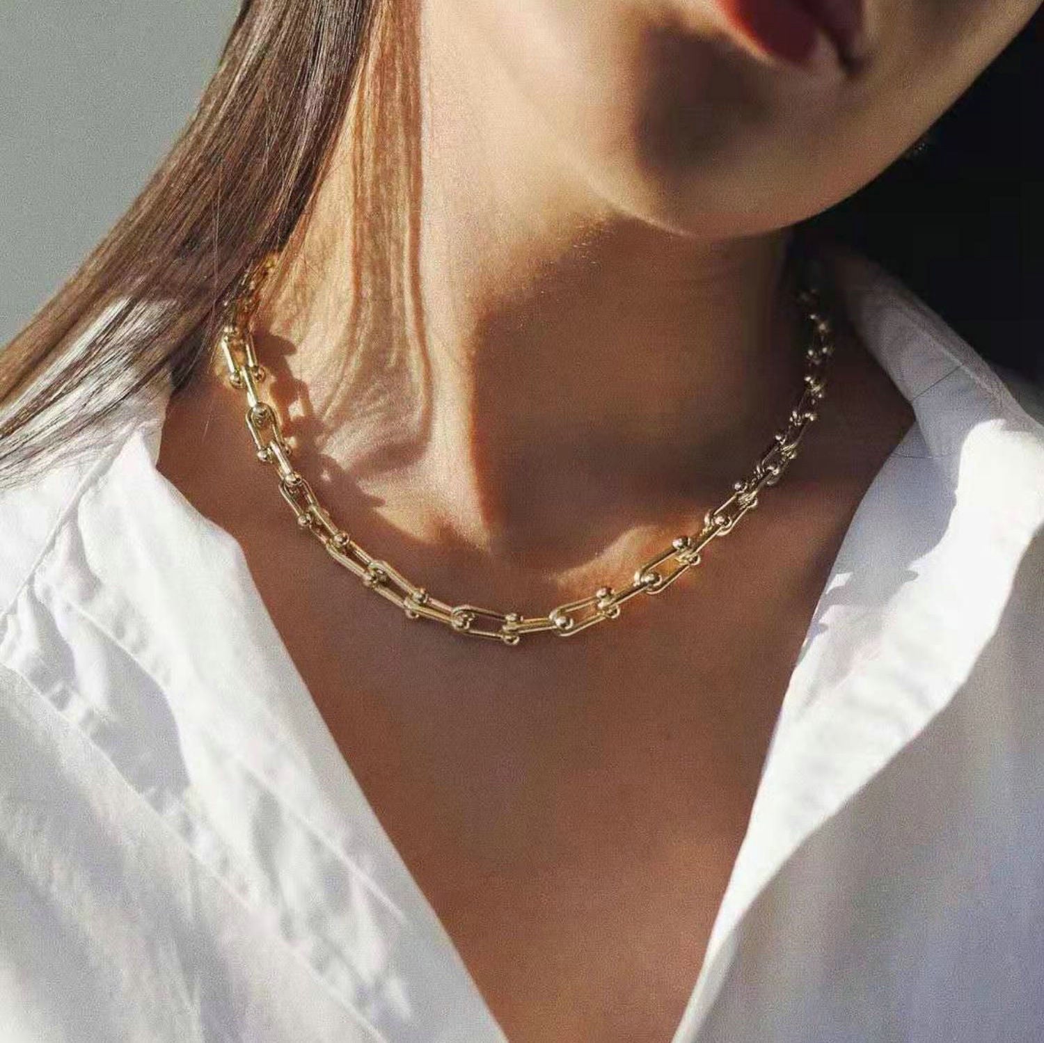 Golden Flow - Geschakelde ketting