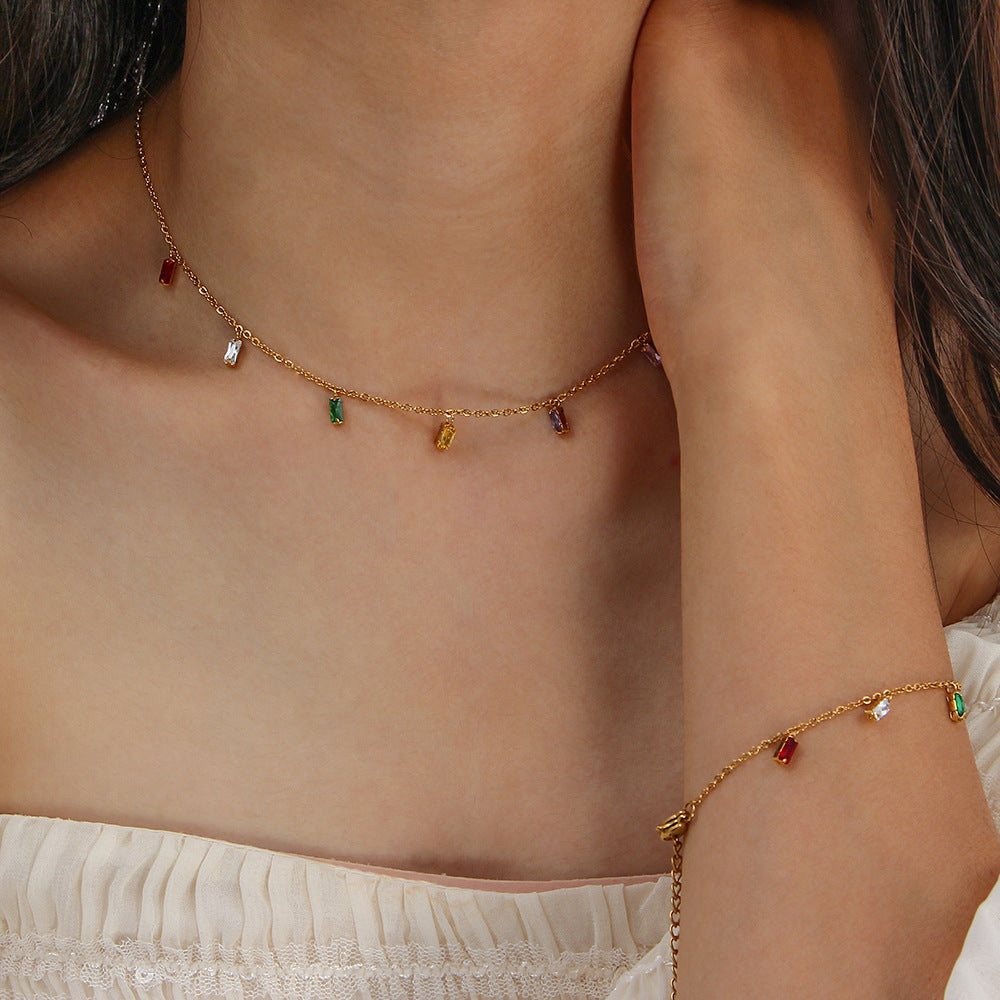 Josephine - Multicolored Gemstone Necklace