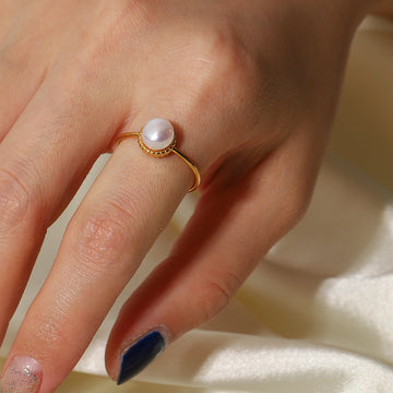 Luna Gouden Parelring