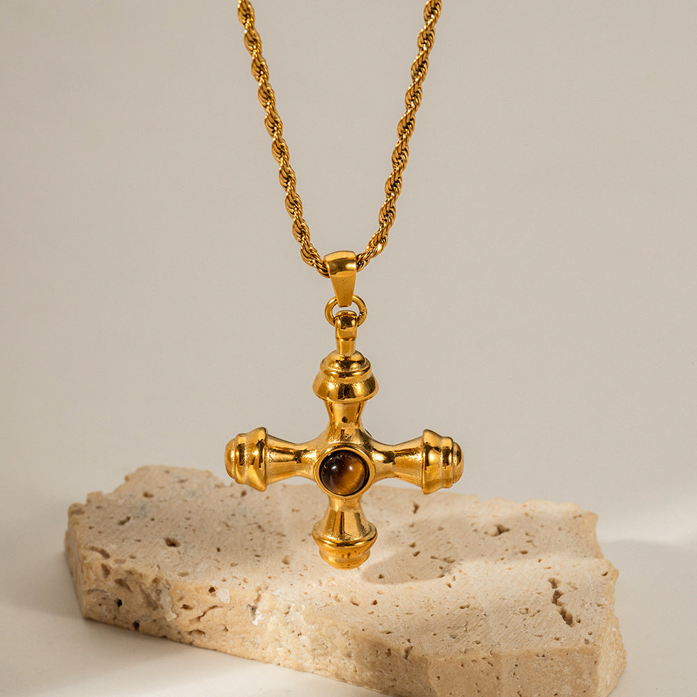 Regal Cross - Gouden hanger ketting