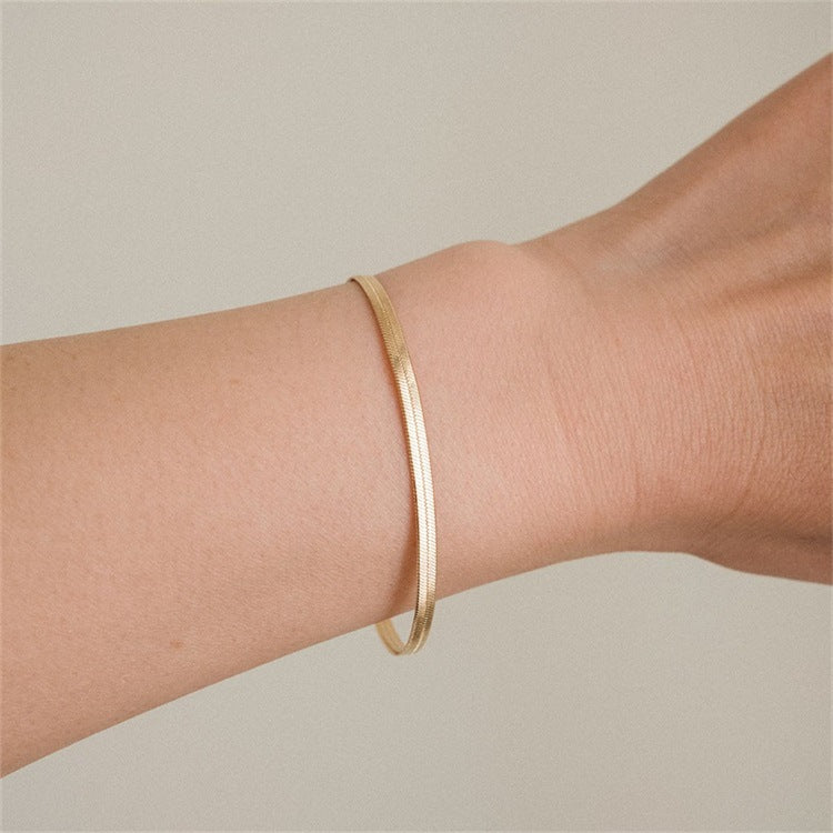 Serena gouden visgraatarmband