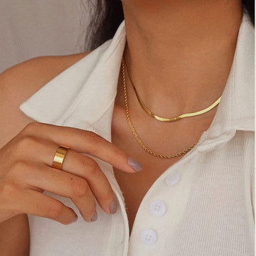 Serena Layers - Dubbele gouden ketting