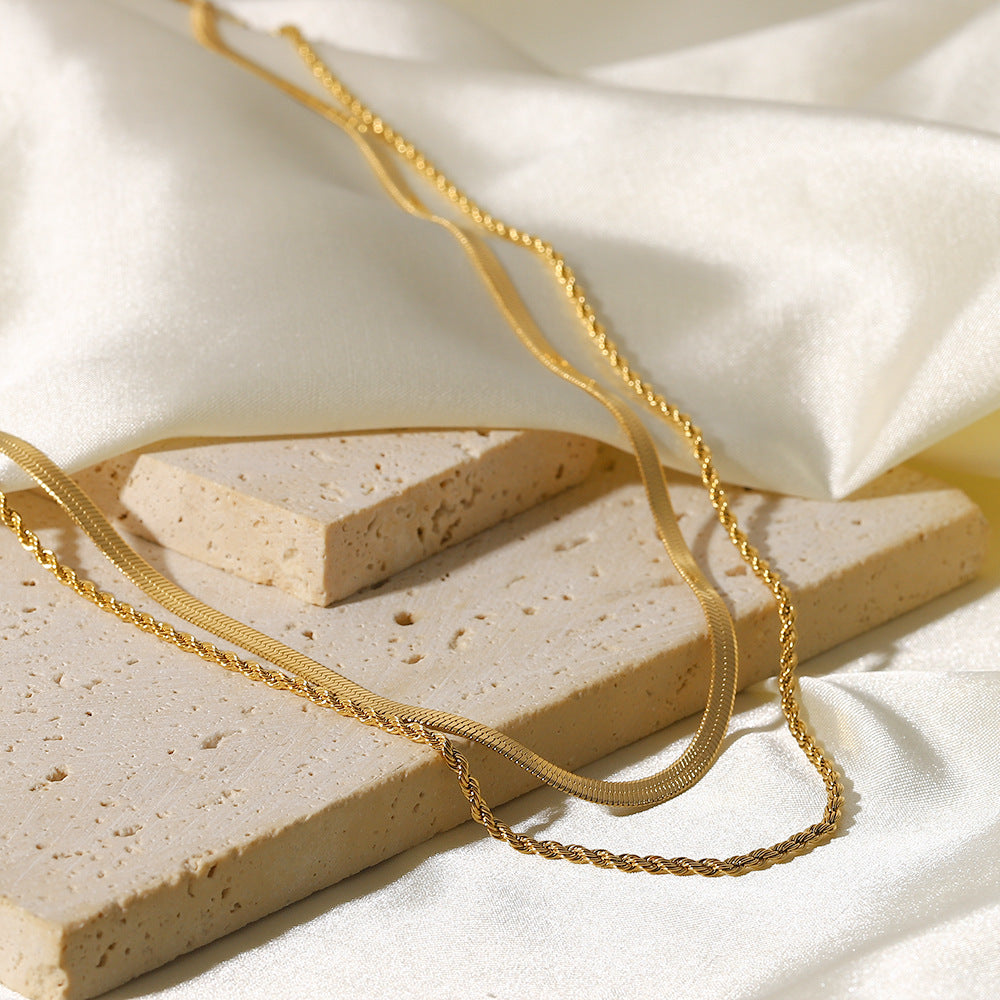 Serena Layers - Dubbele gouden ketting